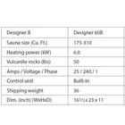 Finnleo Heater -Designer B 6KW Sauna Heater with Rocks
