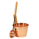 Copper Sauna Bucket W/Ladle