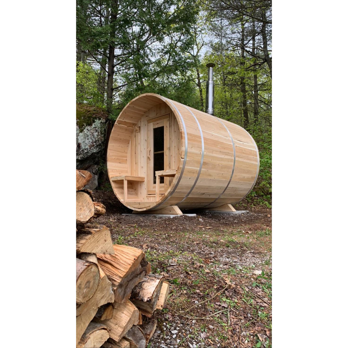 CT Serenity Barrel Sauna (CTC2245W) Starter Package