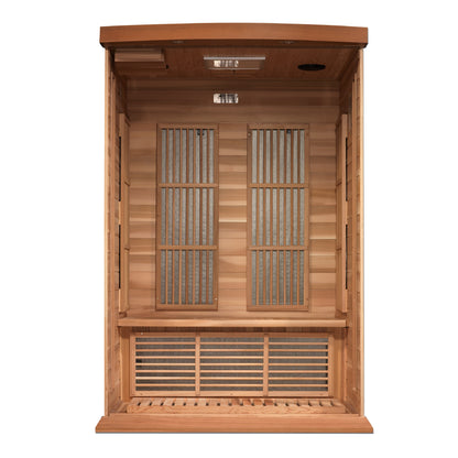 Maxxus 2-Person Red Cedar Low EMF FAR Infrared Sauna (Model MX-K206-01 CED)