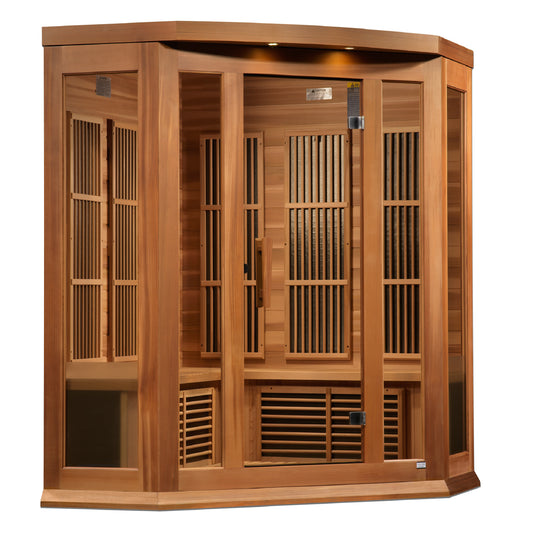 Maxxus 3-Person Red Cedar Low EMF FAR Infrared Sauna (Model MX-K356-01 CED)