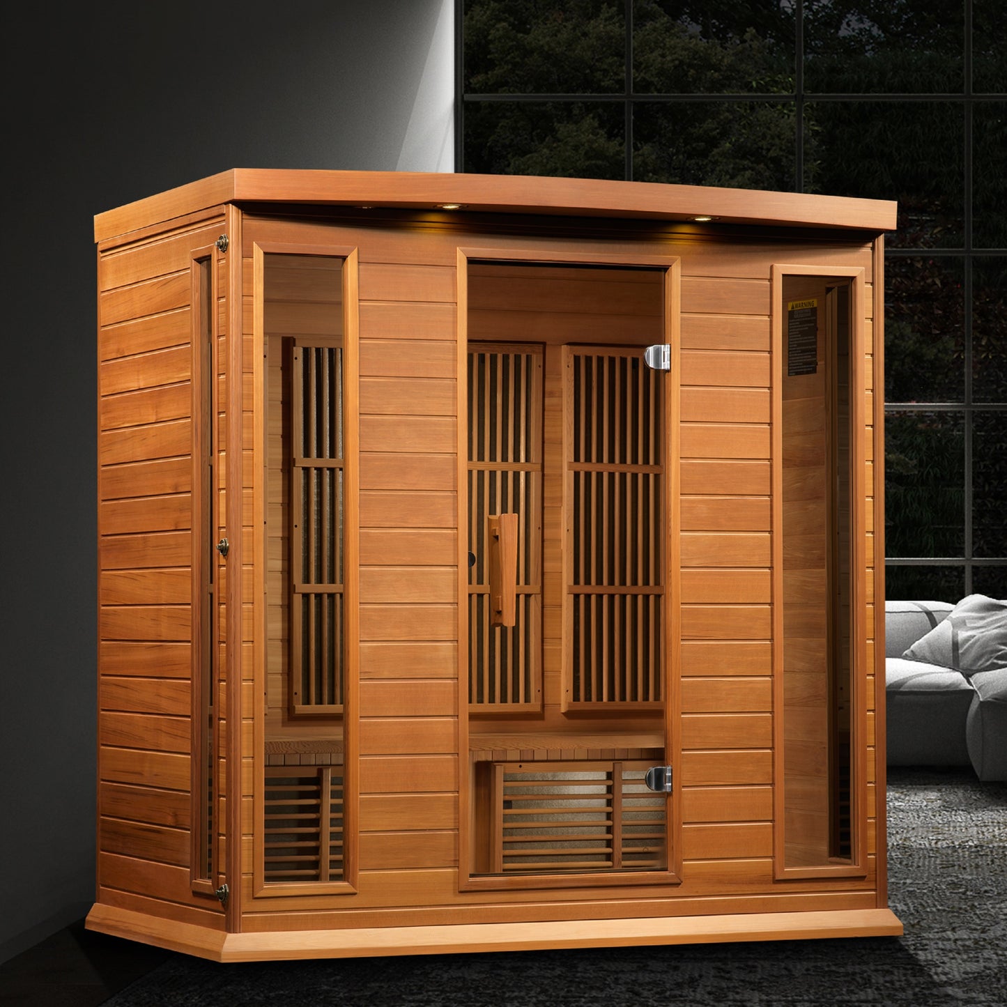 Maxxus 3-Person Low EMF FAR Infrared Sauna (Model MX-K406-01 Hemlock)